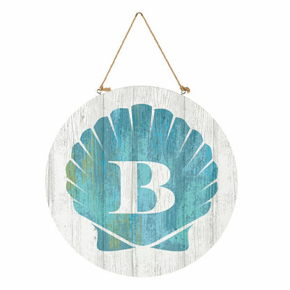 Coastal Door Décor Shell Monogram 18" B | Plow & Hearth