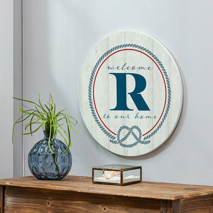 Coastal Door Décor Monogram White 18" R | Plow & Hearth