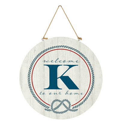 Coastal Door Décor Monogram White 18" K | Plow & Hearth