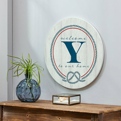 Coastal Door Décor Monogram White 18" Y | Plow & Hearth
