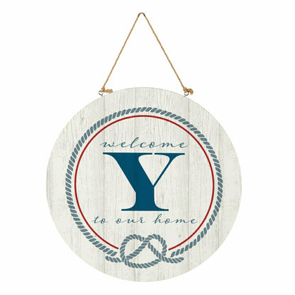 Coastal Door Décor Monogram White 18" Y | Plow & Hearth