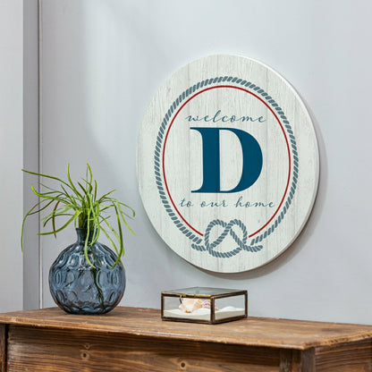 Coastal Door Décor Monogram White 18" D | Plow & Hearth