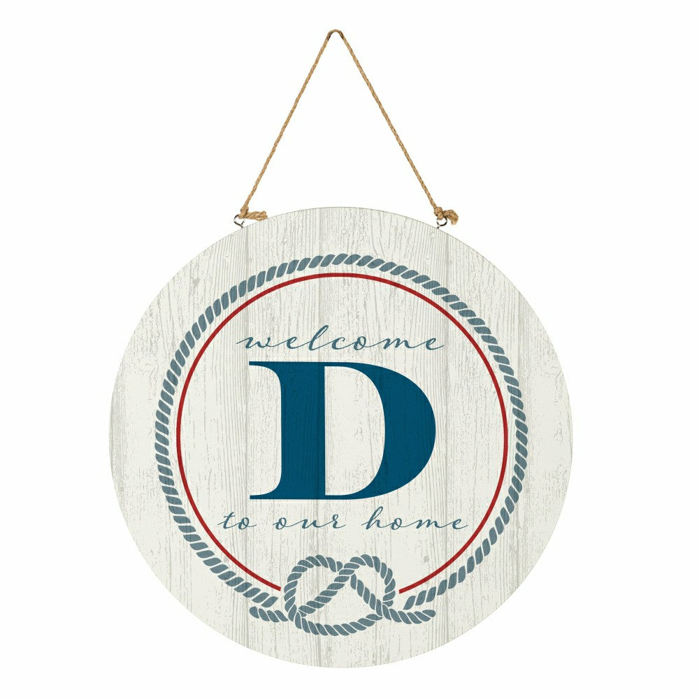 Coastal Door Décor Monogram White 18" D | Plow & Hearth