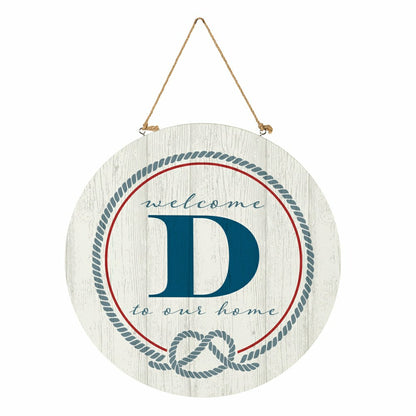 Coastal Door Décor Monogram White 18" D | Plow & Hearth
