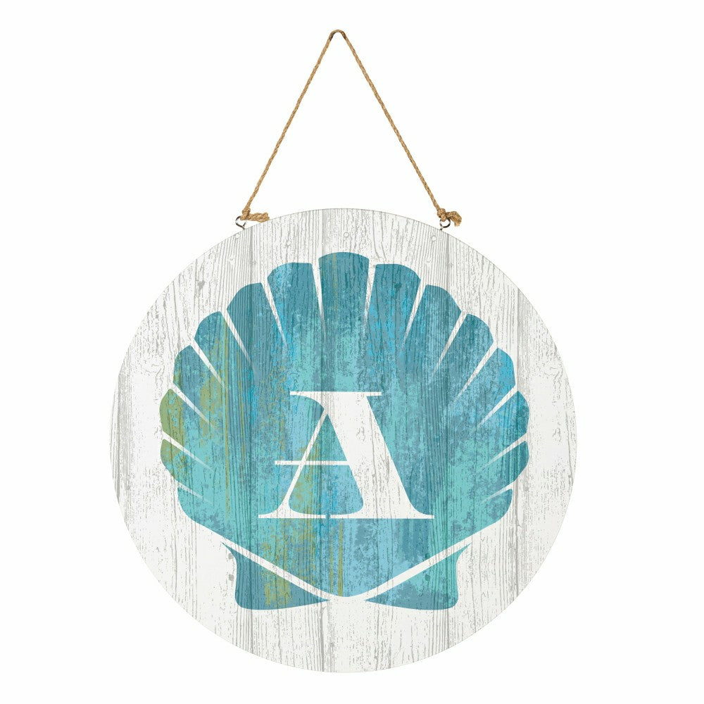 Coastal Door Décor Shell Monogram 18" A | Plow & Hearth