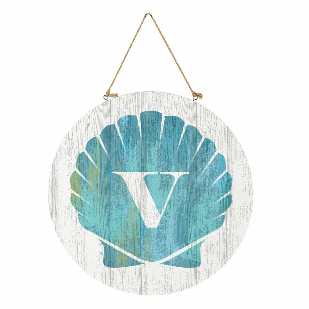 Coastal Door Décor Shell Monogram 18" V | Plow & Hearth