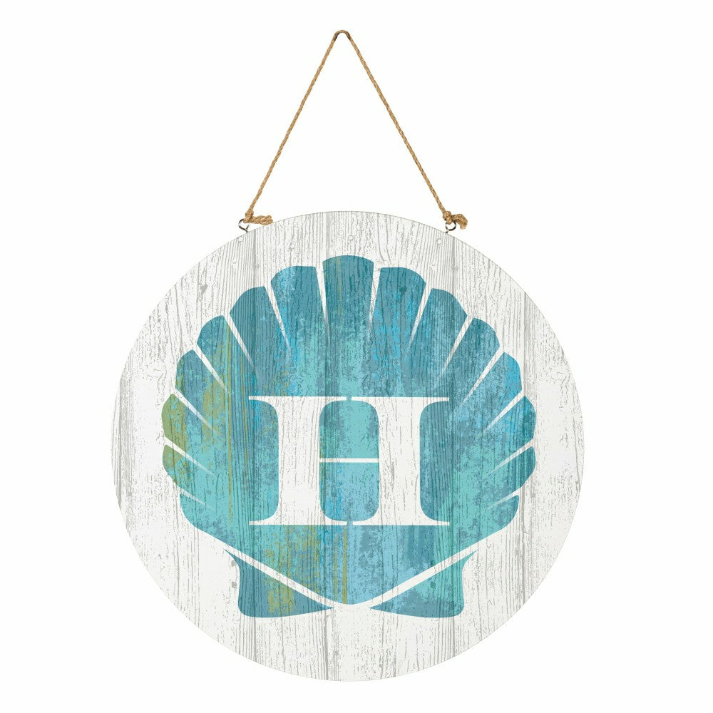 Coastal Door Décor Shell Monogram 18" H | Plow & Hearth