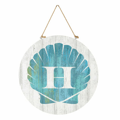 Coastal Door Décor Shell Monogram 18" H | Plow & Hearth