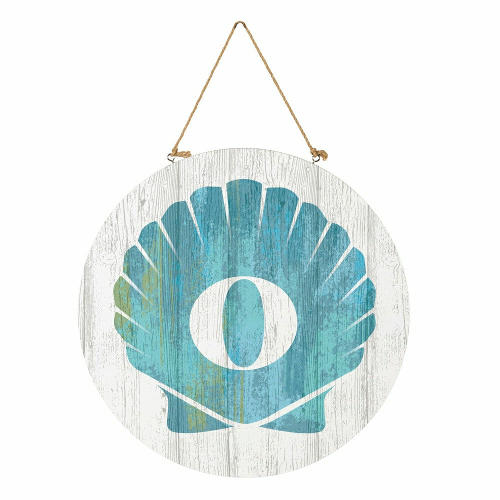Coastal Door Décor Shell Monogram 18" O | Plow & Hearth