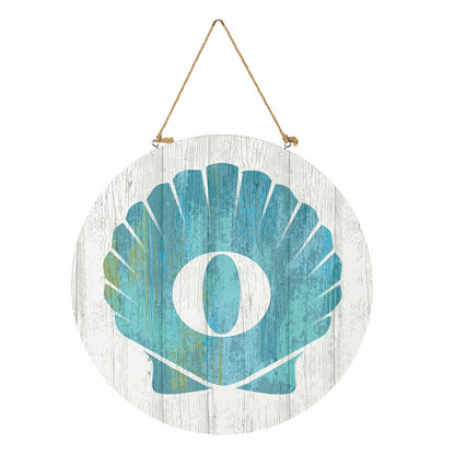 Coastal Door Décor Shell Monogram 18" O | Plow & Hearth