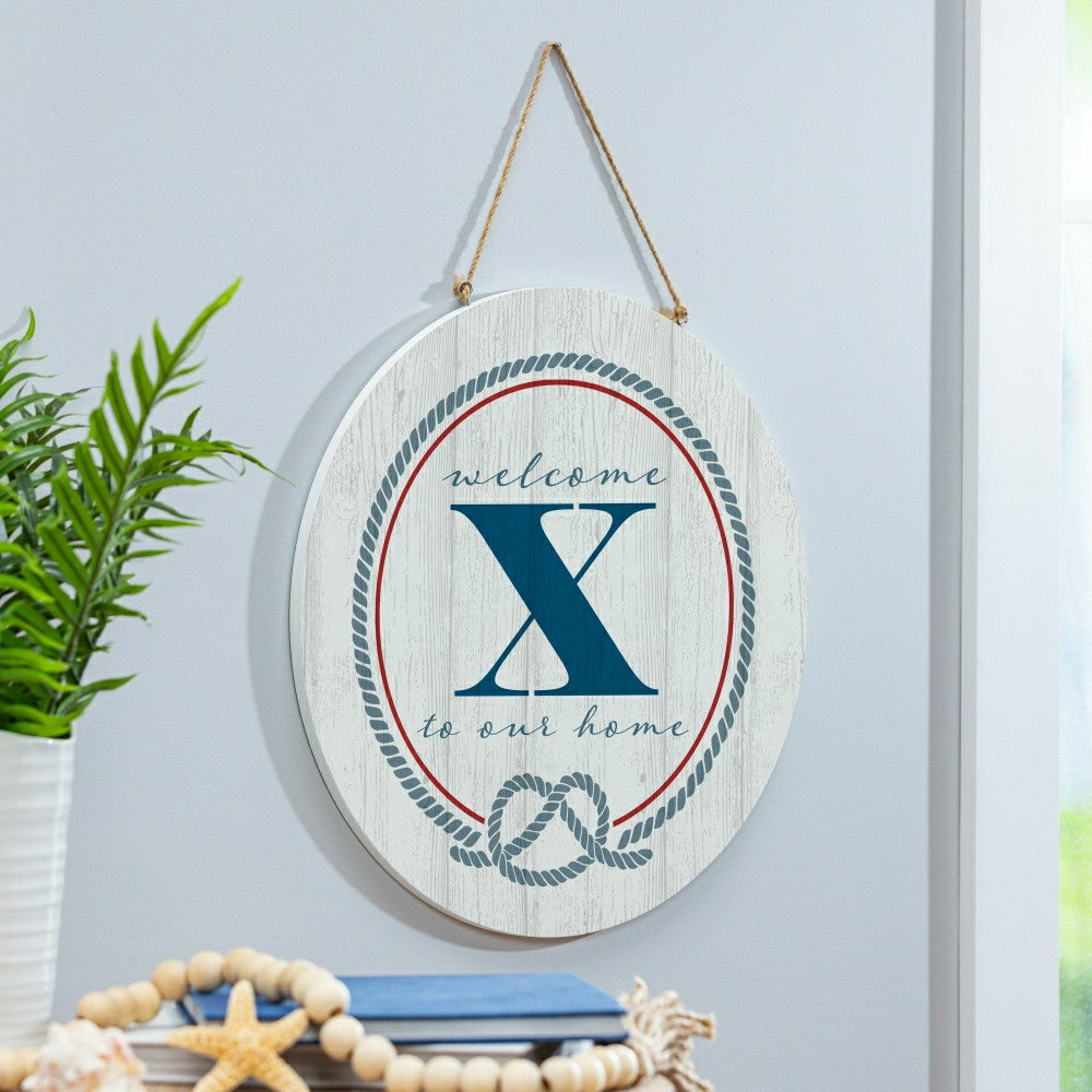 Coastal Door Décor Monogram White 18" X | Plow & Hearth