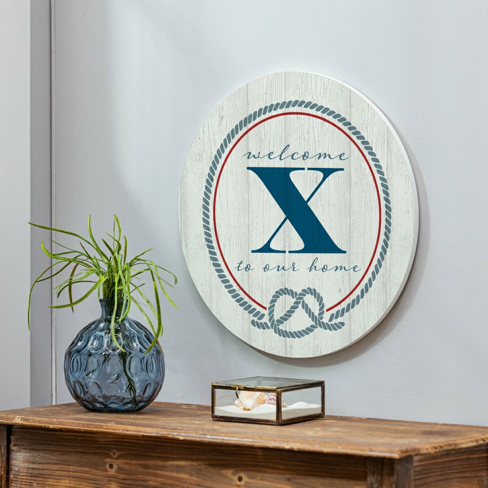 Coastal Door Décor Monogram White 18" X | Plow & Hearth