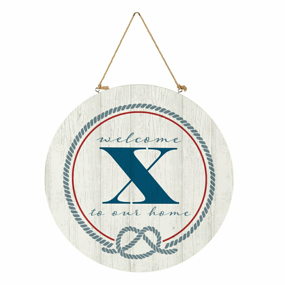 Coastal Door Décor Monogram White 18" X | Plow & Hearth