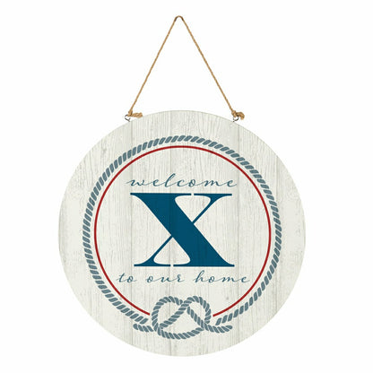 Coastal Door Décor Monogram White 18" X | Plow & Hearth