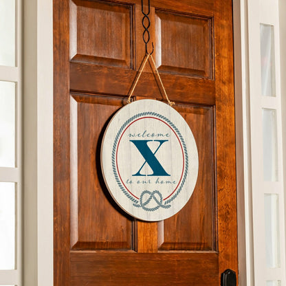 Coastal Door Décor Monogram White 18" X | Plow & Hearth