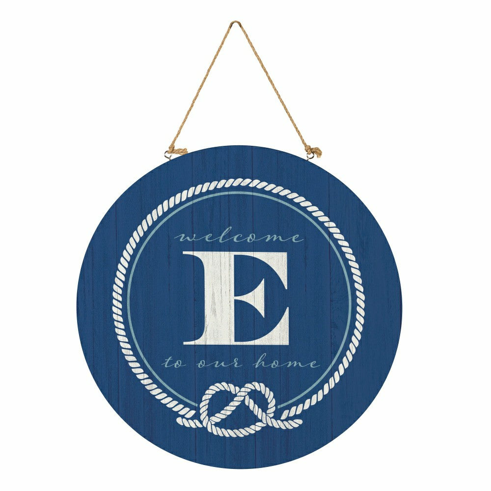Coastal Door Décor Monogram Blue 18" E | Plow & Hearth