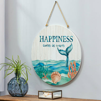 Blue Coastal Beach, 18" Door Décor | Plow & Hearth