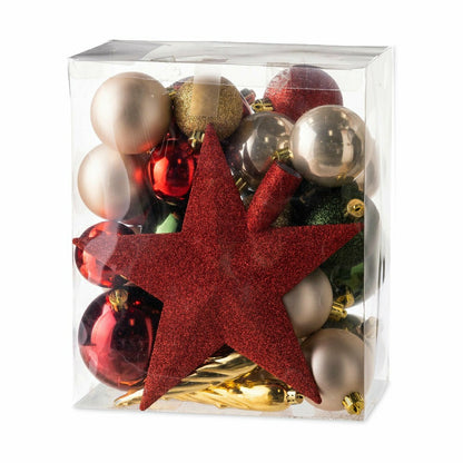 Red/Green Shatterproof Christmas Tree Ornaments, 33 pc. | Plow & Hearth