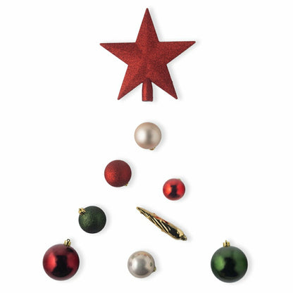 Red/Green Shatterproof Christmas Tree Ornaments, 33 pc. | Plow & Hearth