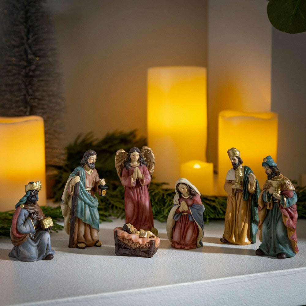 Nativity Table Decor Resin Scene Set | Plow & Hearth
