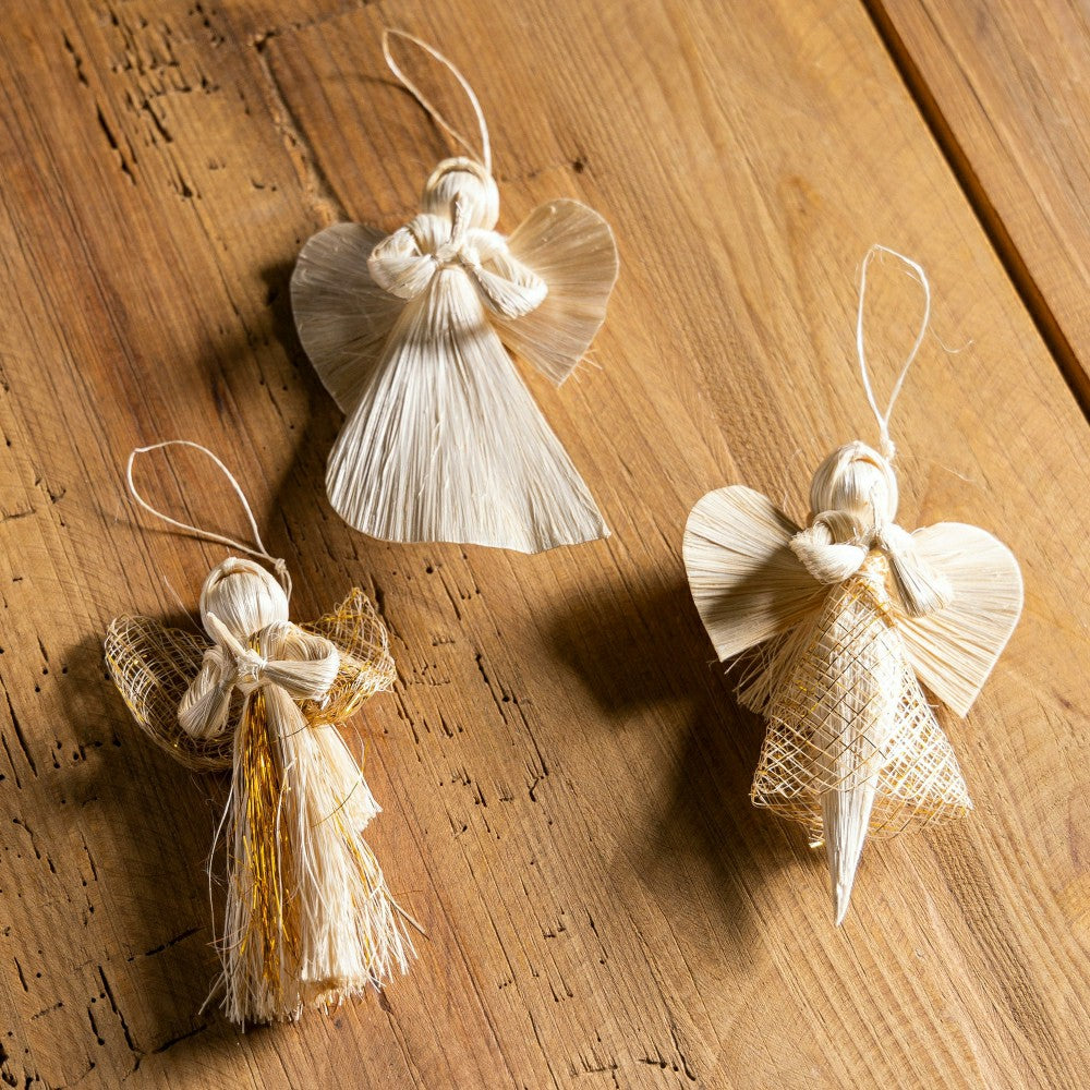 Abaca Angels, Set of 3 | Plow & Hearth