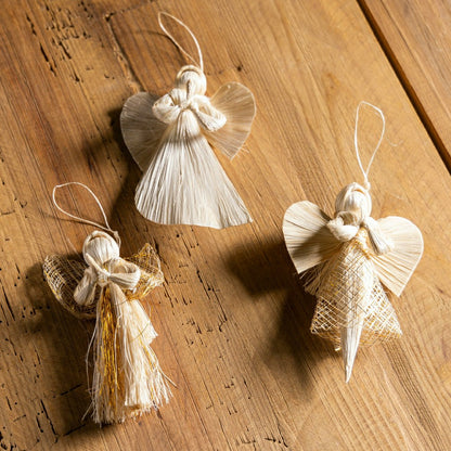 Abaca Angels, Set of 3 | Plow & Hearth