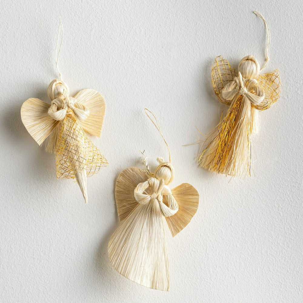 Abaca Angels, Set of 3 | Plow & Hearth
