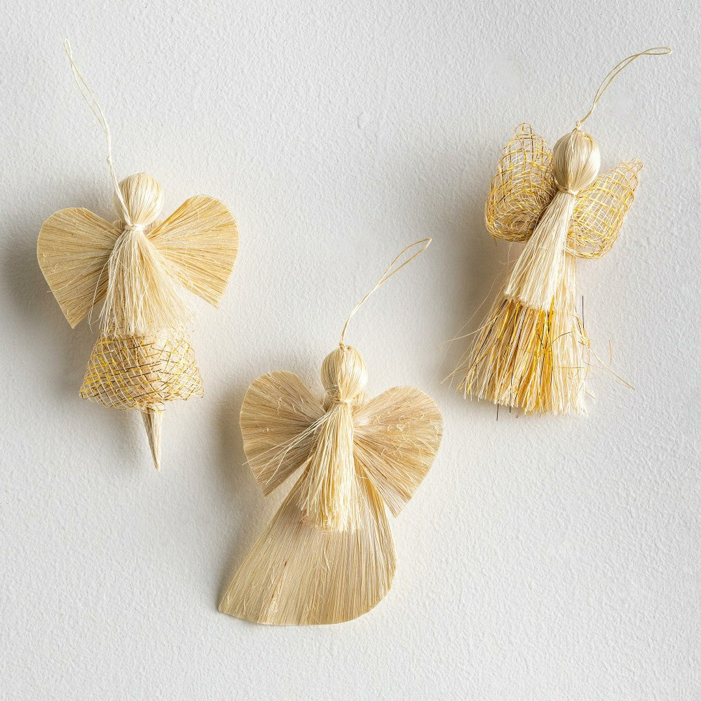 Abaca Angels, Set of 3 | Plow & Hearth