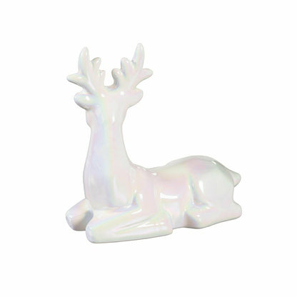 Season to Sparkle LED Table Décor Ceramic Iridescent Tree with Star Cu | Plow & Hearth