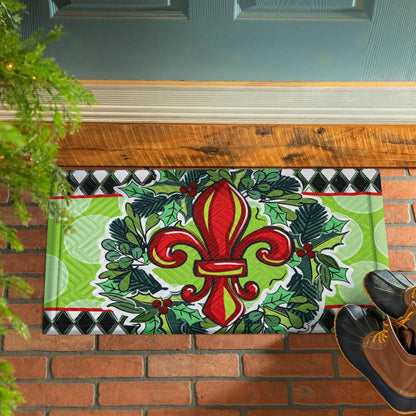 Holiday Fleur De Lis Embossed Mat | Plow & Hearth