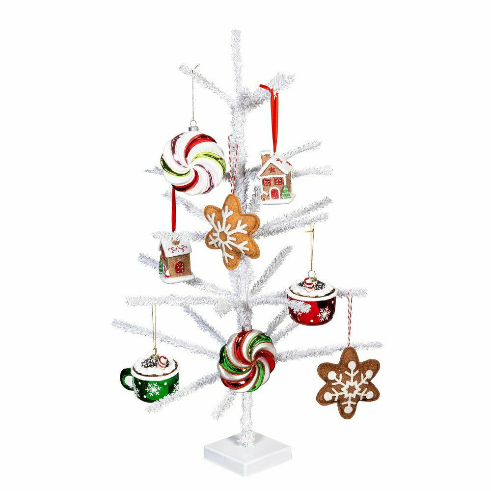 Home Display Christmas Tree White Ornament Tabletop Display, 28"H | Plow & Hearth
