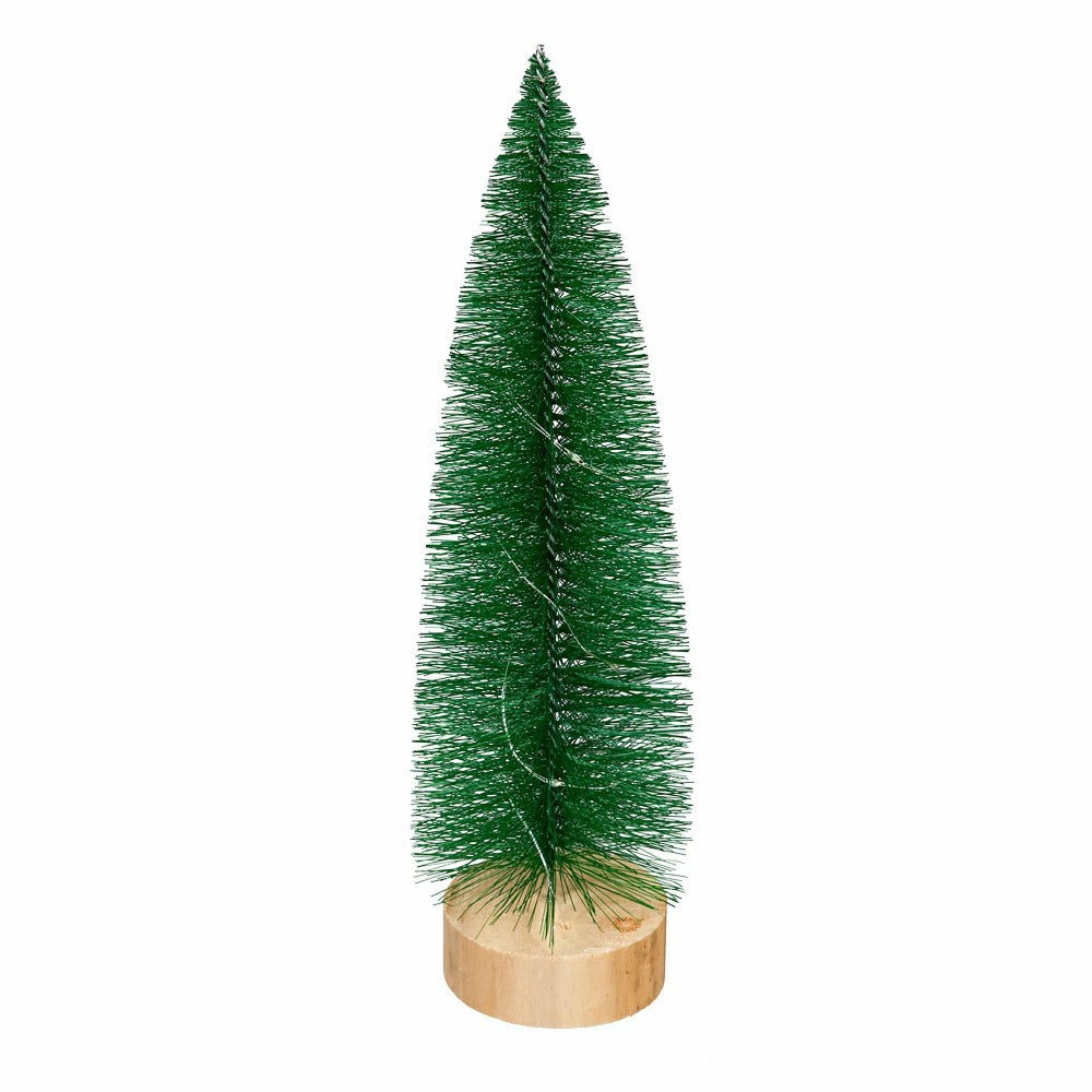 Bottle Brush Trees with LED String Lights, Set of 3 | Plow & Hearth