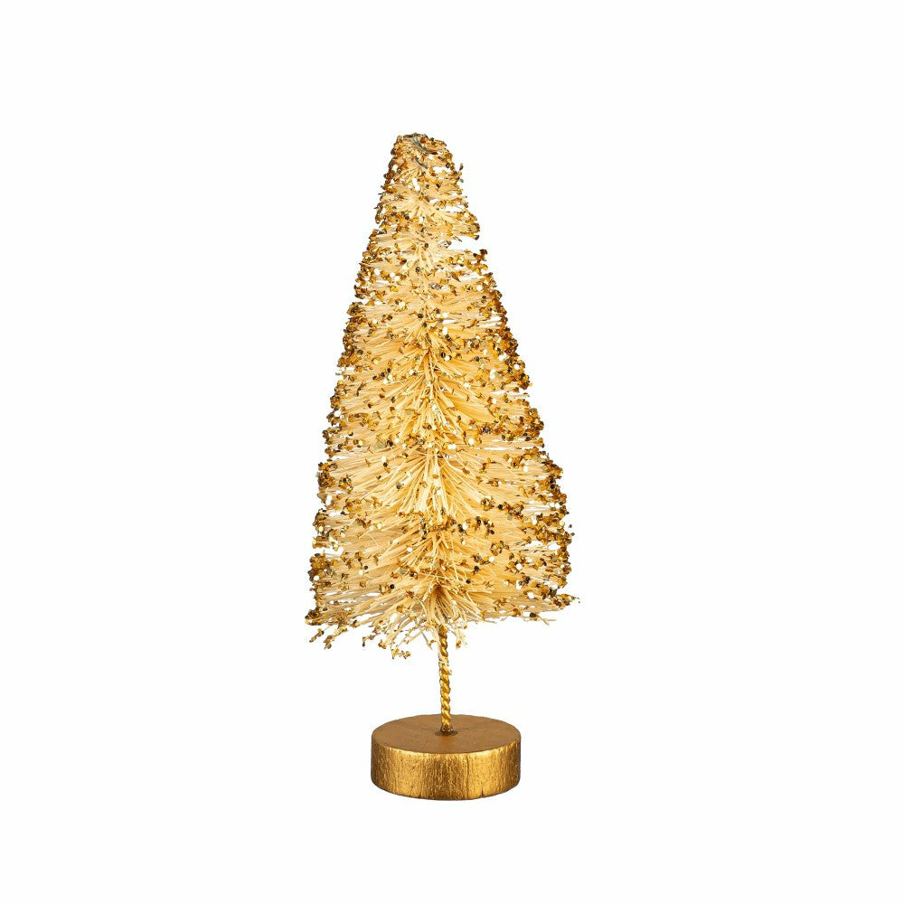 Shades of Green Table Décor Bottle Brush Tree Set | Plow & Hearth