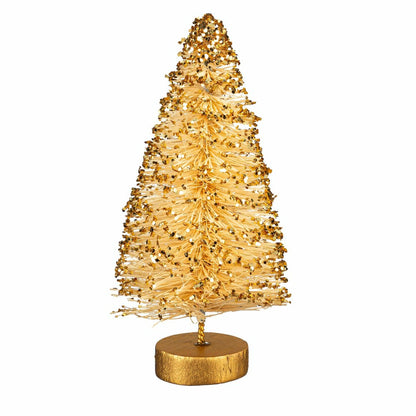 Shades of Green Table Décor Bottle Brush Tree Set | Plow & Hearth