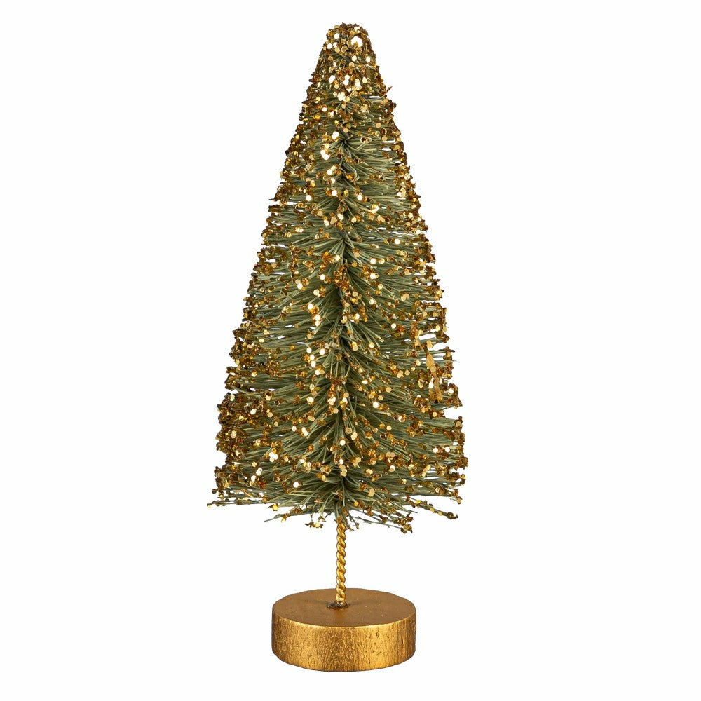 Shades of Green Table Décor Bottle Brush Tree Set | Plow & Hearth