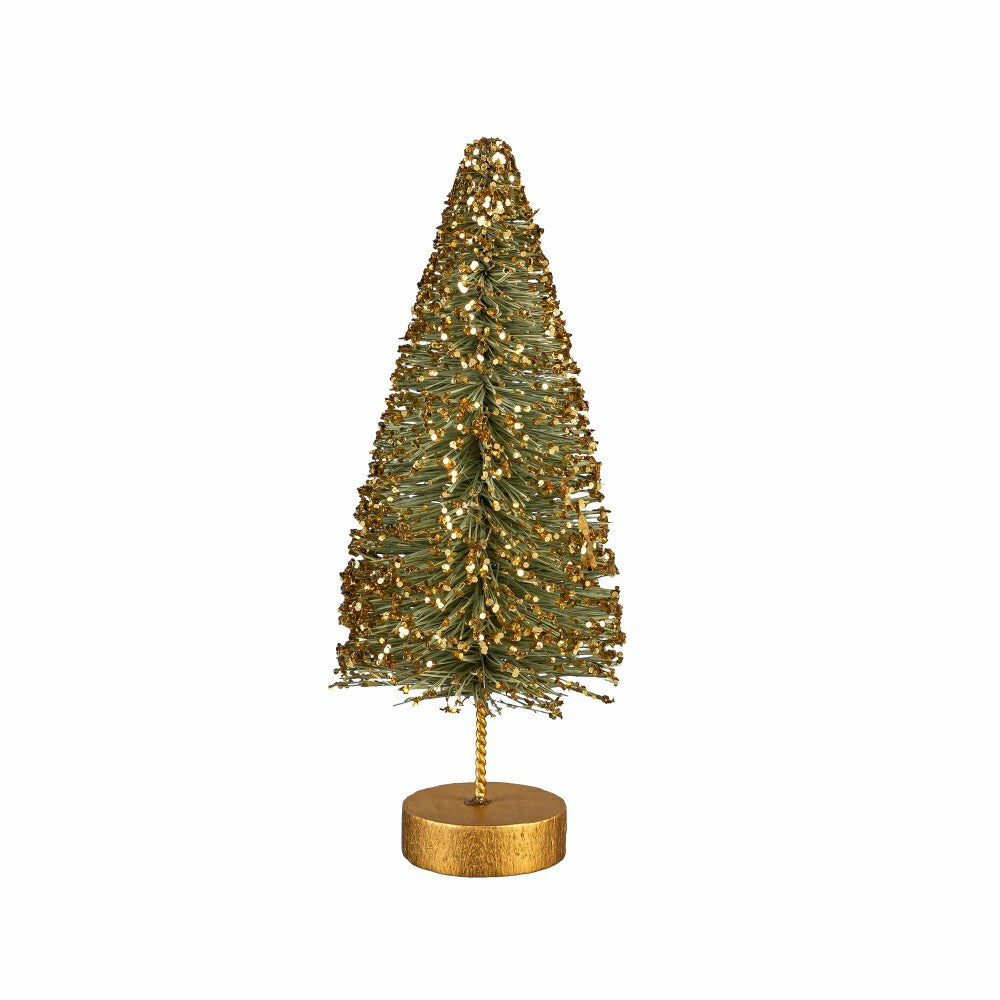 Shades of Green Table Décor Bottle Brush Tree Set | Plow & Hearth