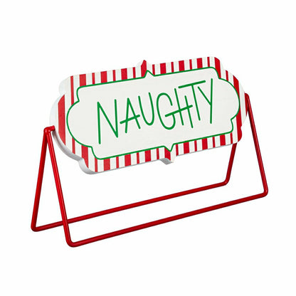 Baking Spirits Bright Table Décor Naughty or Nice Reversible Wood and  | Plow & Hearth