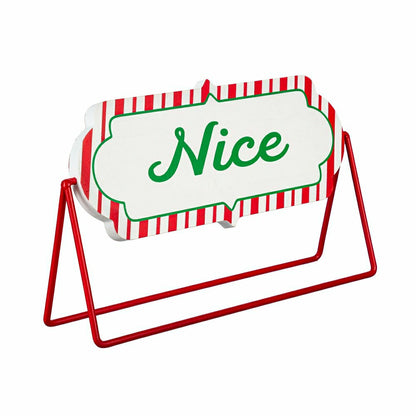 Baking Spirits Bright Table Décor Naughty or Nice Reversible Wood and  | Plow & Hearth
